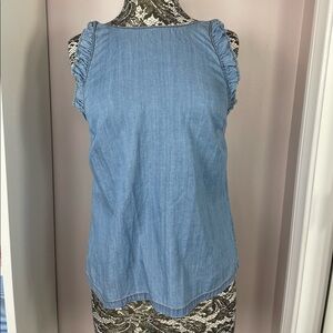 Joe’s womens razor back denim colored top size medium.